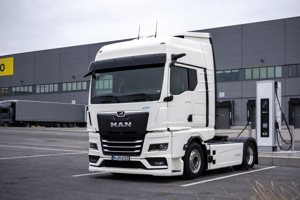 MAN eTGX 2024 Research: Motor Power, Battery Capacity, Range, Pricing, and Transport Specs